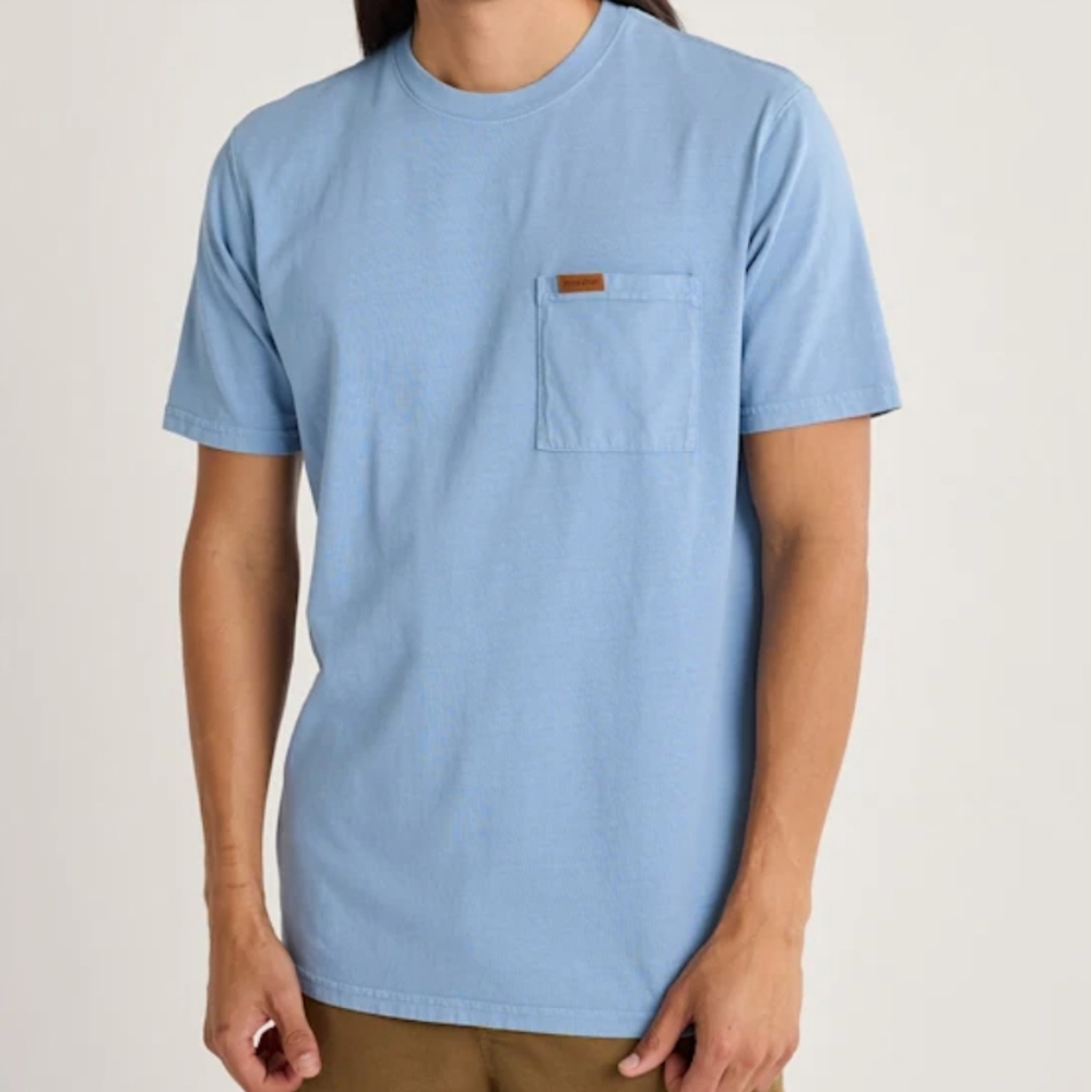 PENDLETON Men's Short Sleeve Deschutes Pocket Tee Blue Cotton Size Small